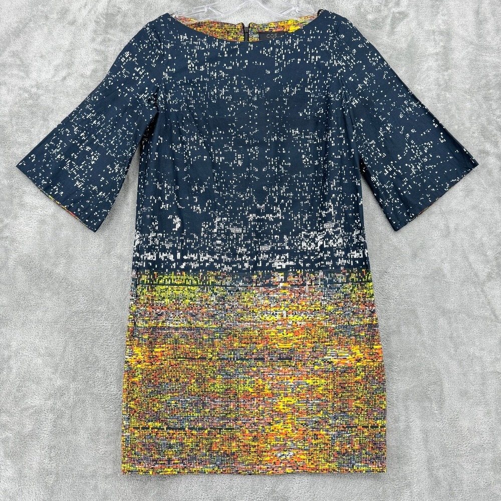 COS Community of Style Dress Womens 34 US 4 Bell Sleeve Abstract Sheath Full Zip